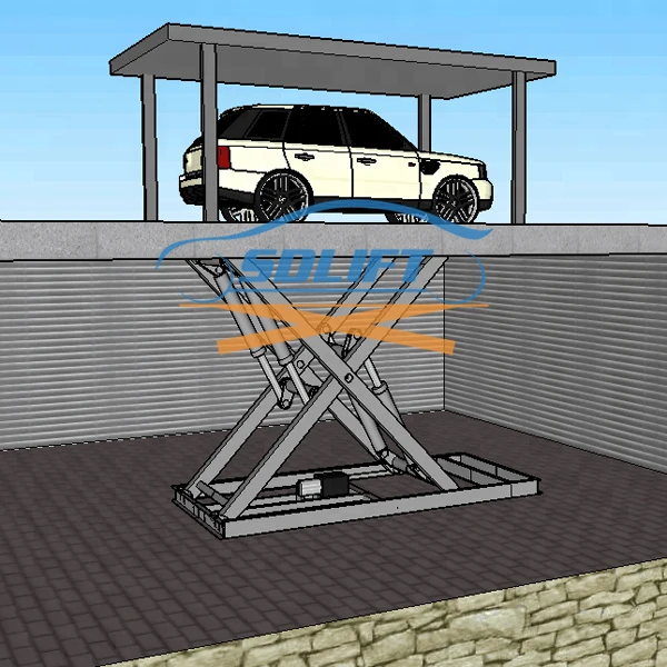 Hydraulic Home Residential Pit Garage Parking Car Lift With Ce