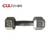Cast Iron Dumbbell Weight Lifting Training Grey Hammertone Hex Dumbbell