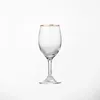 Handmade golden crystal wine glass goblet glass brandy snifter glass brandy stemware