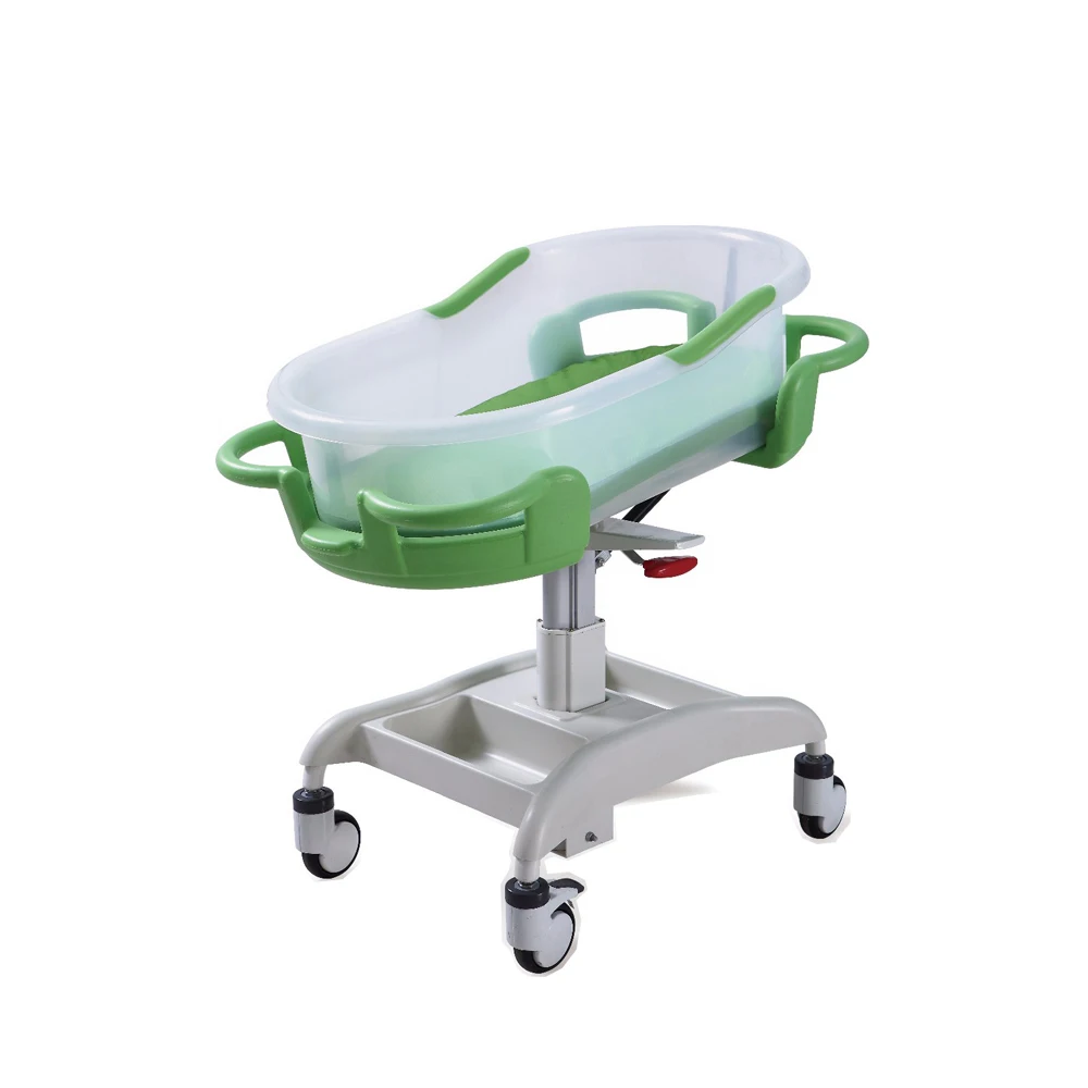 Factory Price Simple Style Hospital Baby Infant Trolley Bed For Nursing