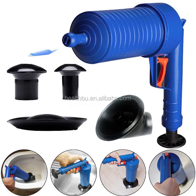Bathroom Fixtures Honest Air Power Drain Blaster Gun High Pressure Powerful Manual Sink Plunger Opener Cleaner Pump For Toilets Showers For Bathroom Making Things Convenient For Customers