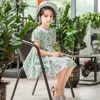 Wholesale summer peter pan clollor girl party dress floral 100% cotton baby dress