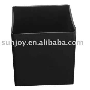 Black Cube Plastic Pot Vase Acrylic Black Cube Plastic Pot Vase Acrylic