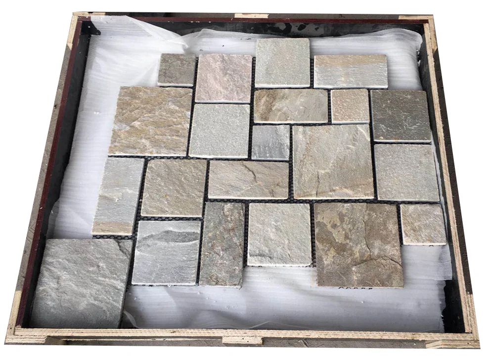 Floor Interlock Stones Multicolor Slate Tile Buy Floor Interlock