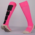 top quality 1 pair Rubber block thick soles sock men women over knee soccer football team