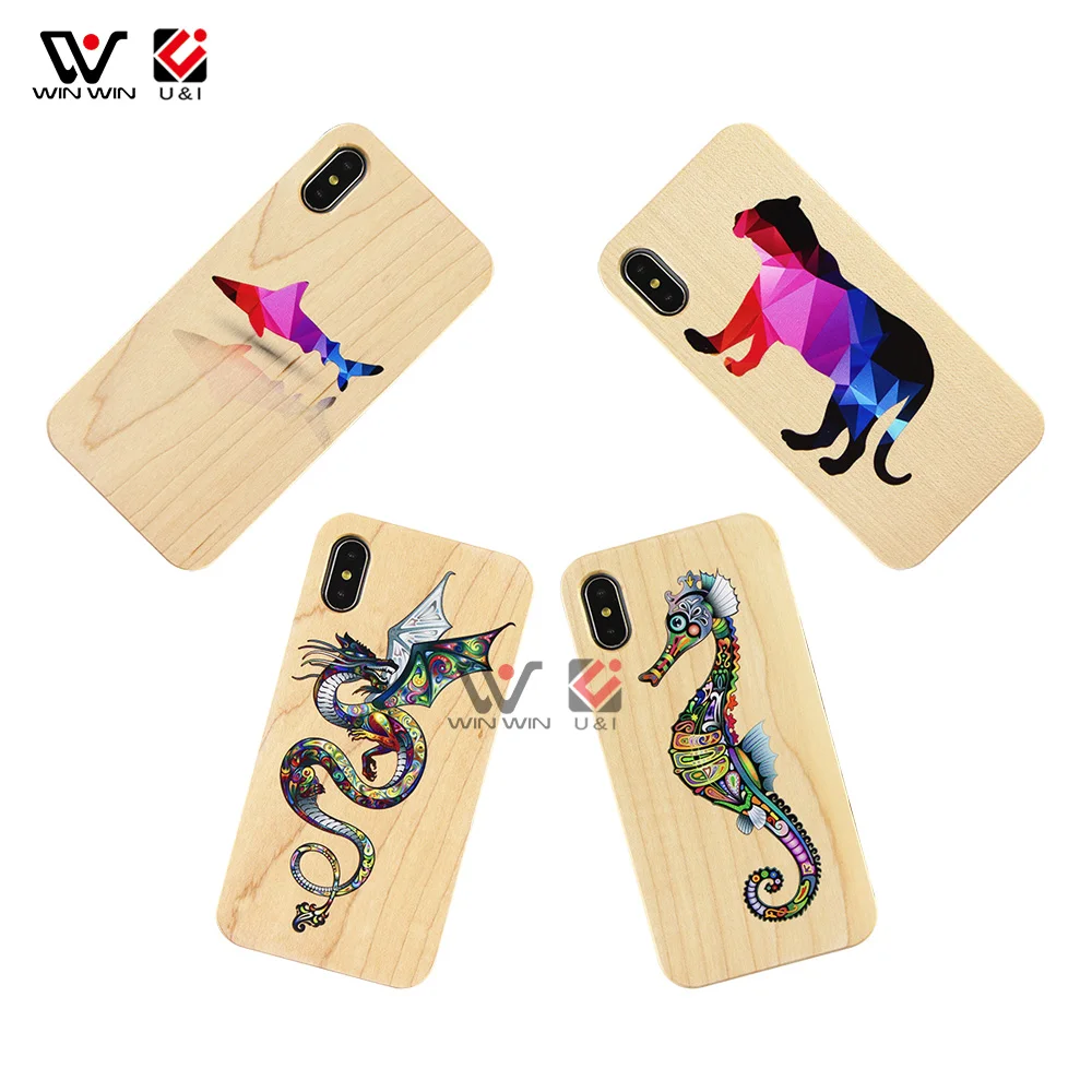 Deep Sea Water Natural Resin Solid Wood Phone Case For iPhone X XS XR XS Max