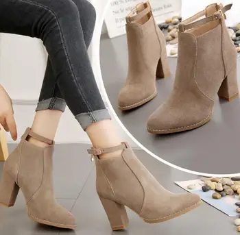 Up,0030j Women Shoes 2019 Autumn Winter High Heel Suede Ankle Boots , Buy Winter Ankle Boots,High Heel Shoes,Women Boots Product on Alibaba.com