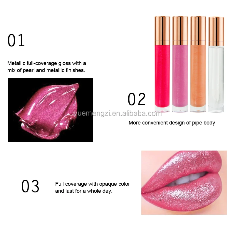 Glossy Clear Glitter Lip Gloss Vendors Custom Logo Wholesale Lipgloss