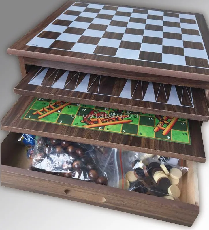 3 jeux: /échecs de haute qualit/é dames backgammon en bois massif