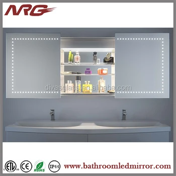 Lighted Mirror Electric Heated Cabinet Irregular Shape Lighted Mirror Electric Heated Cabinet