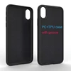 Pc +Tpu Hard Case With Grove For Iphone X Leather