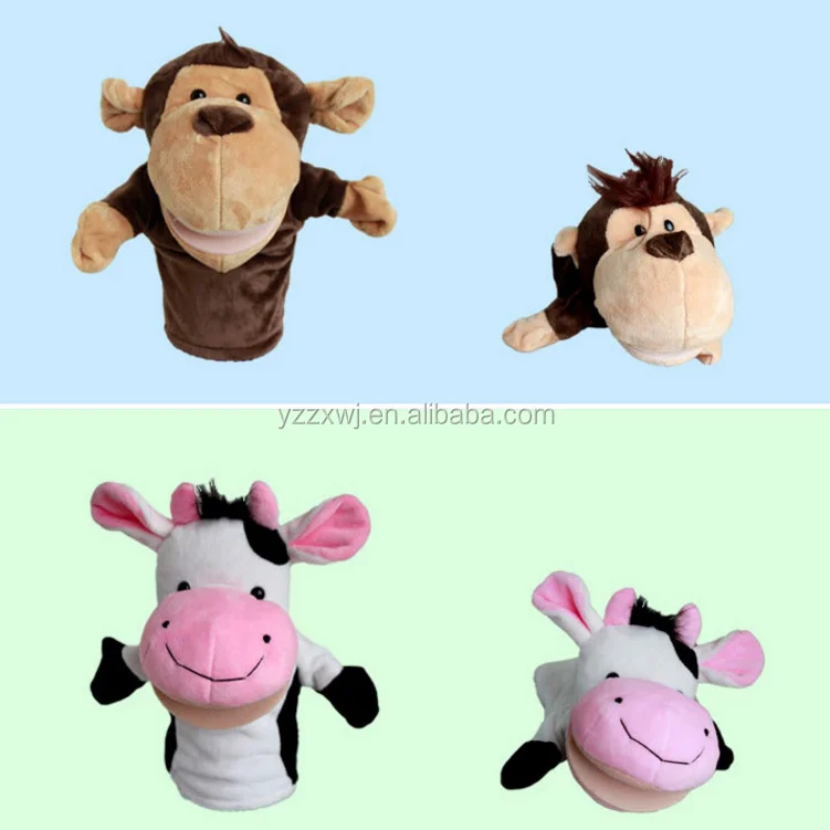 Free Sample Plush Monkey Puppet Hand Puppet Soft Toy Custom Plush Hand