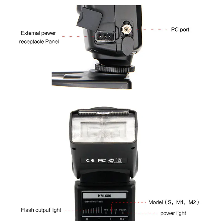 Durable Quality Universal Camera Flash Light With Led Speedlite Auto