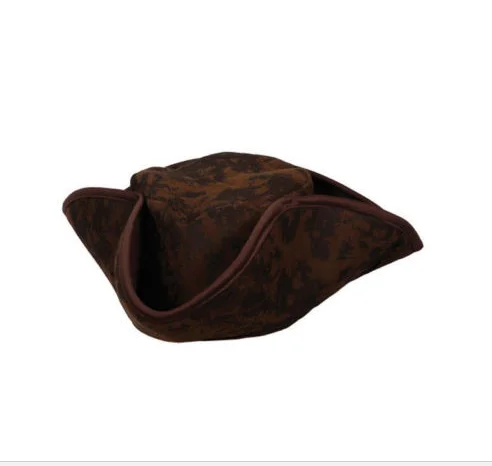 Caribbean Pirate Jack Hat Mens Ladies Brown Pirates Party Fancy Dress Accessory