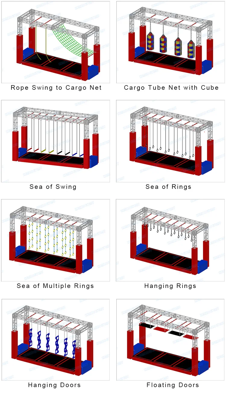 American ninja warrior training gym equipment 