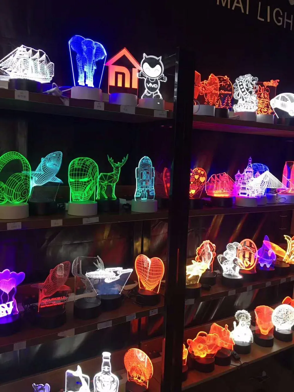 Popular Unicorn Shaped Animal Light Table Lamp 3D LED Unicorn Sign Led Night light for home holiday decoration