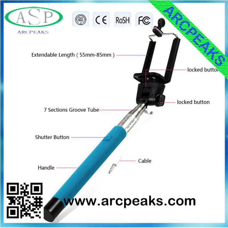 Selfie Monopod Stick Selfie Stick With Bluetooth Remote Shutter For