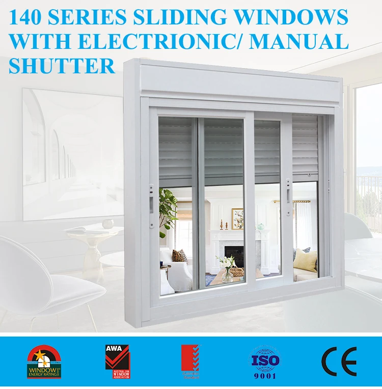 Hot sales remote control window sliding glass doors with built in blinds