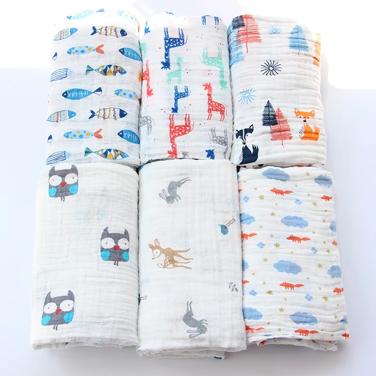 custom printed muslin blanket wholesale