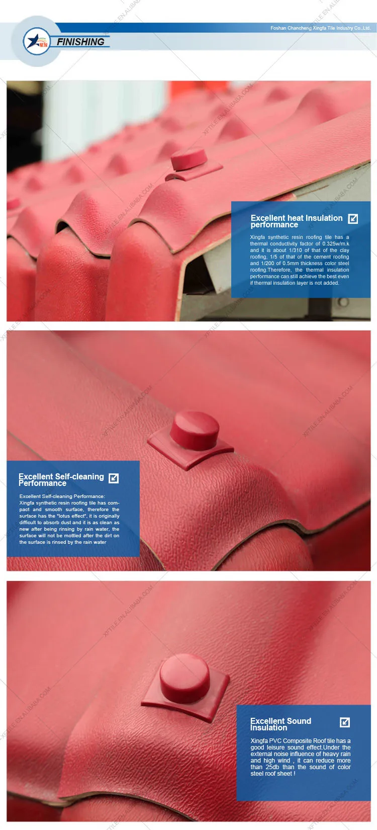 XF sound insulation boral ceiling roof tile Accessories