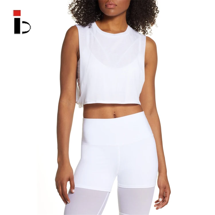 fitted workout crop top