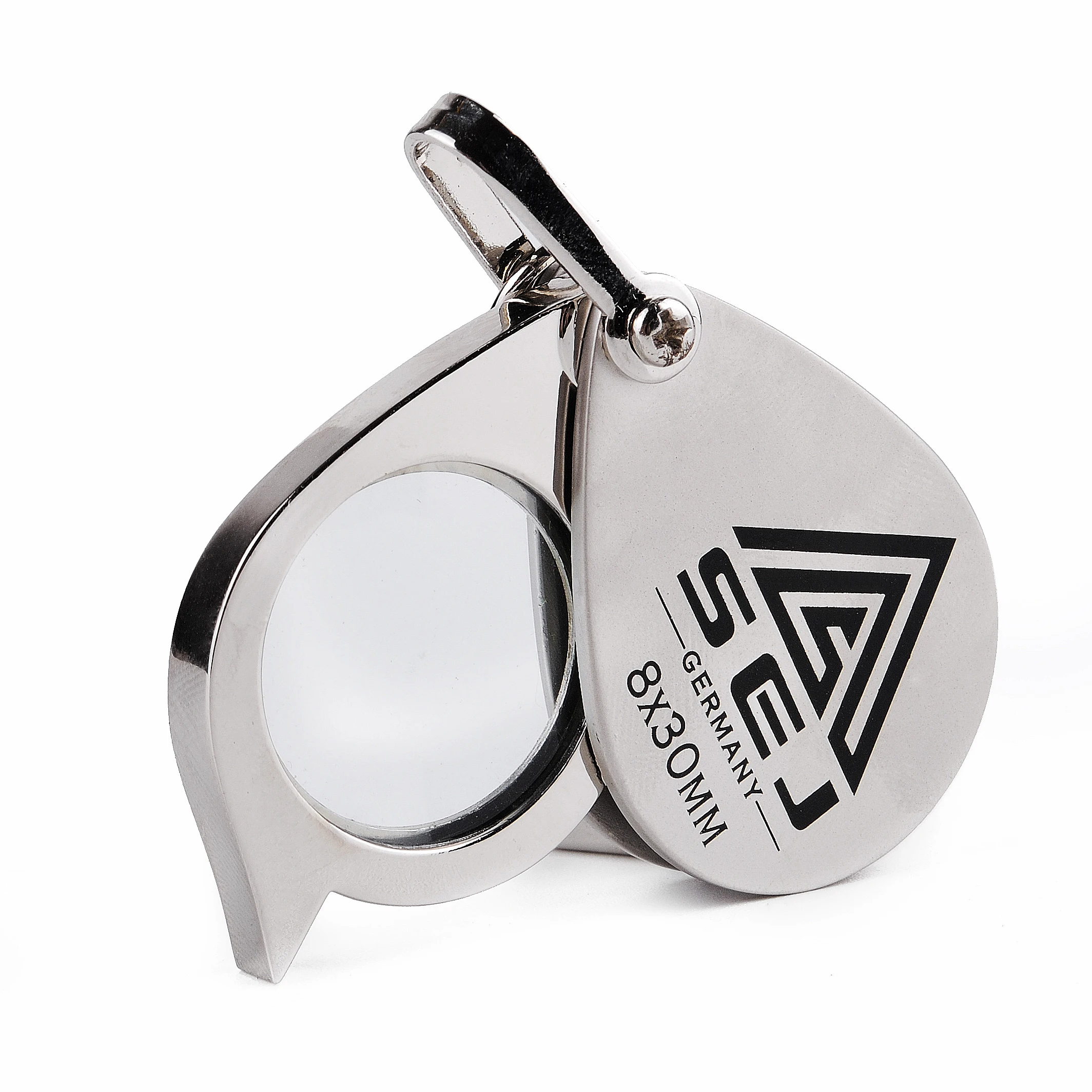 1pcs Folding Pocket 8x Magnifier Loupe Lens Portable Jewelers Magnifier