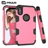 Contrast Color PC+Silicone Impact Resistant Rugged Armor Full Body Protective Case Cover For Apple iPhone X Defender Heavy Duty