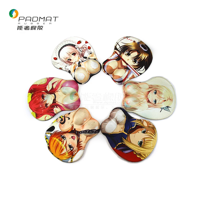 Sexy Gel 3d Breast Wrist Mouse Pad Custom Printed Boob Mouse Pad