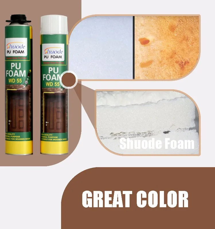 Fixing Window Frames Wooden Door Filler Insulation Pu Foam Sealant