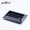 Plastic container packaging for sushi bops box
