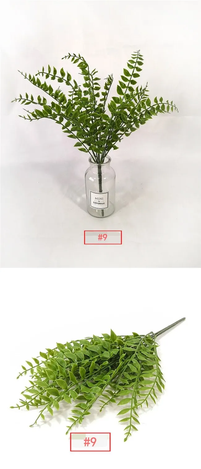 Wholesale Faux Greenery Leaves Artificial Plastic Fern