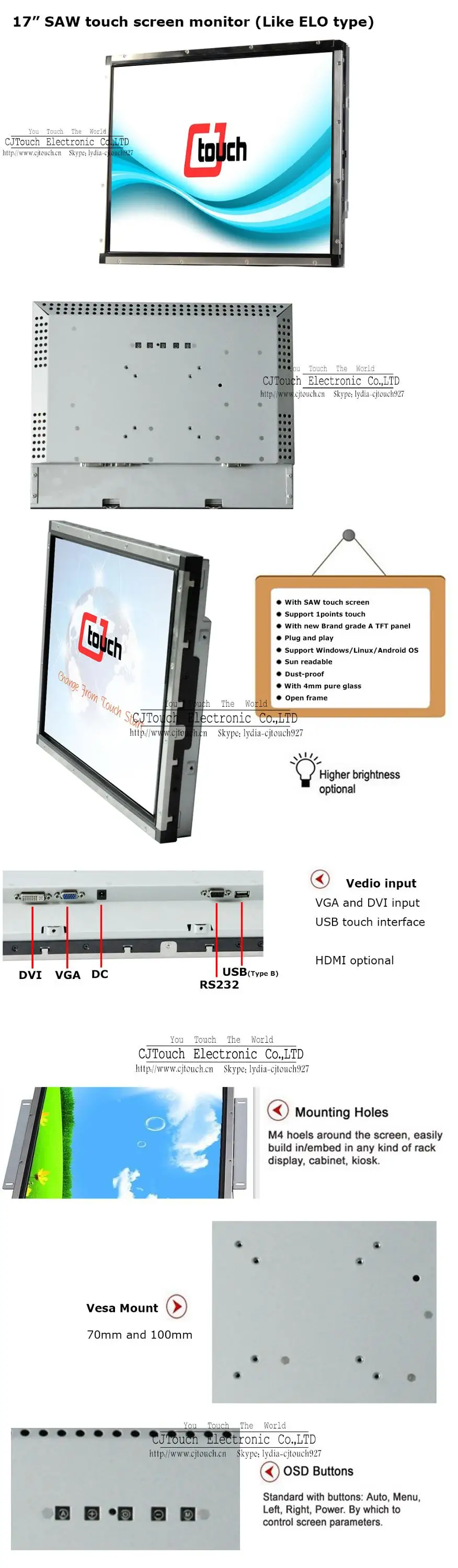 saw technology touch screen monitors manufacturer