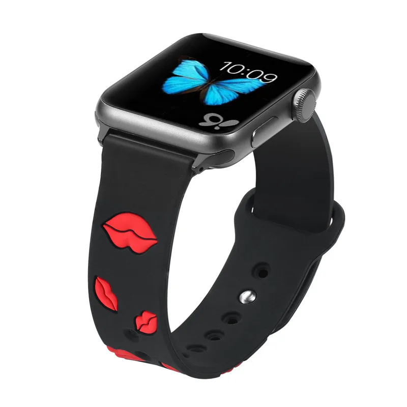 Sport Silicone Strap Rubber Watchband Black Straps For Apple Watch Band 42mm 38mm Buy Black