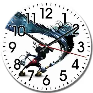Quiet Disney Epic Mickey Arabic Numbers Battery Operated Personalized Round Wall Clock Frameless 10 Inch / 25 cm Diameter