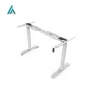 Ergo Commercial Furniture White Cozy Adjustable Height Extended Craft Sit Stand Working Table Manual Control Lifting Desk Frame