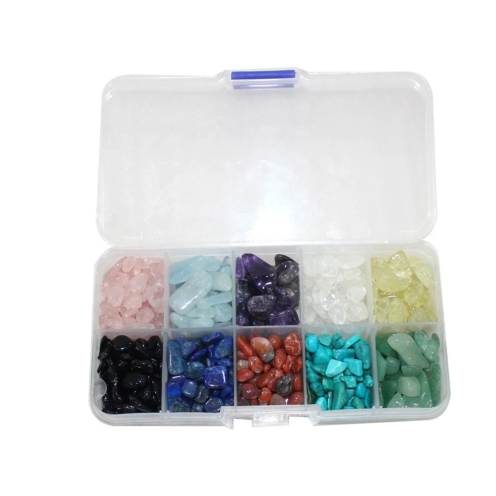 Crystal Gravel Tumbled Stone Box Sets Mineral Specimen Boxes Healing