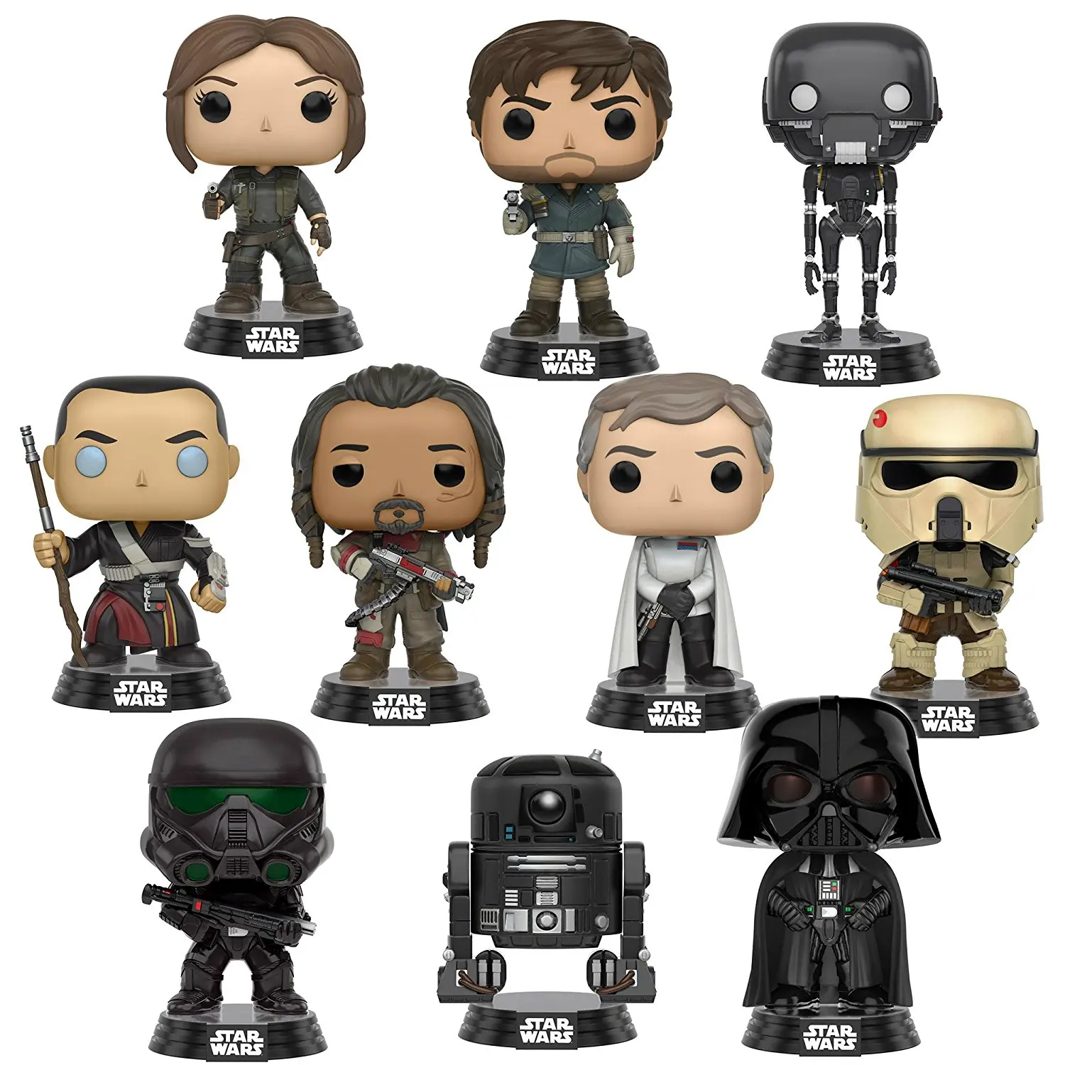 Buy Pop Star Wars Rogue One Jyn Erso Captain Cassian Andor K 2so Chirrut Icirc Mwe Baze Malbus Orson Krennic Scarif Death Trooper Darth Vader And C2 B5 Set Of 10 In Cheap Price On