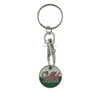custom metal front dragon back shopping cart coin trolley token