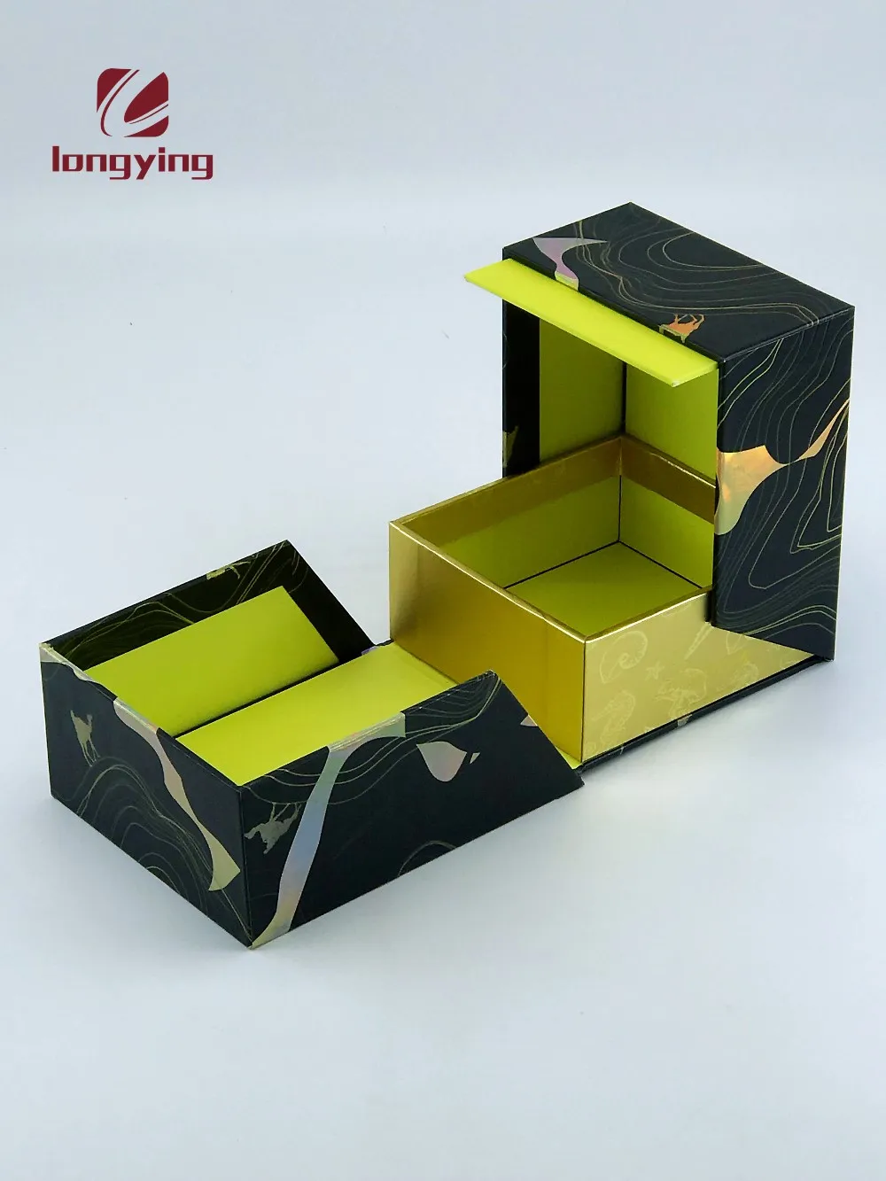 Custom Luxury Matte Black Cardboard Gift Box With Gold Stamping Logo For Candle Box Packaging