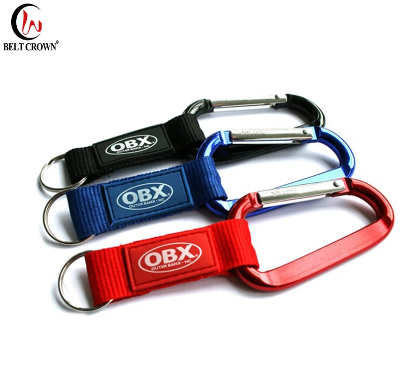 Customized Carabiner Keychain With Strap Keychain Custom Logo High Quality Metal Buy Keychain