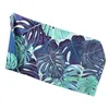 Custom OEM Cheap Adult Green Leaf Digital Printed Sublimated Sandroof No Sand Microfiber Double Sided Beach Towel