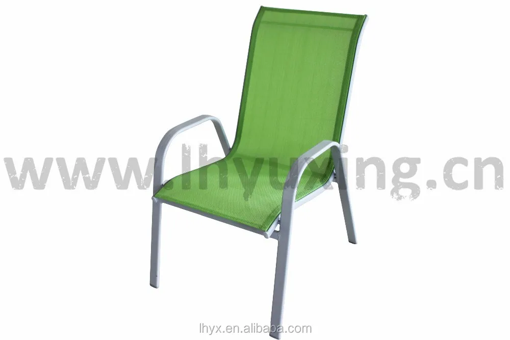 Hot Selling Promotion Steel Garden Sling Stacking Chair Stackable