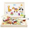 Wooden Kids Toys Magnetic Easel Dry Erase Board Puzzles Games wooden puzzle board game