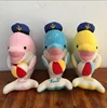 free sample Custom made plush dolphins with hat and ball cute stuffed dolphin toys for kids OEM custom design sea animals plush