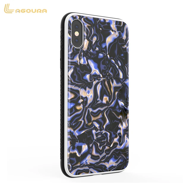 Hot sale accept custom  for iPhone X tpu pc material case Shell drop glue process tpu pc phone case high quality tpu pc case