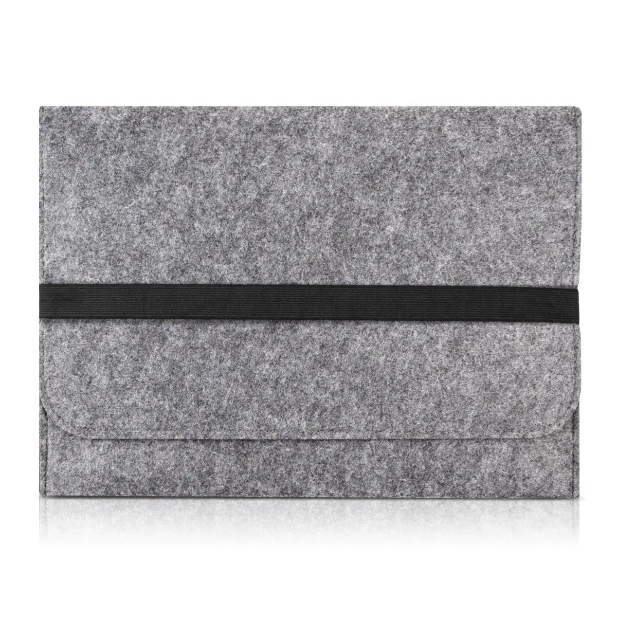 kwmobile laptop cover felt case for 12,5" 13" 13,3" Laptop / Ultrabook - notebook bag protective cover in grey with internal pockets Inner dimensions: approx. 34,5 x 26 cm