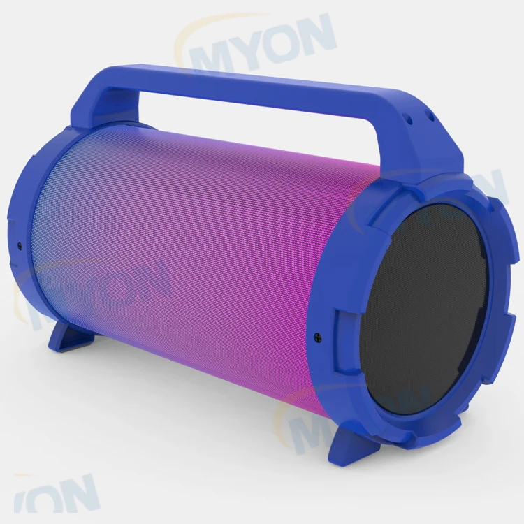 Outdoor Portable RGB Light Bluetooth Speaker Audio Player With Microphone Boombox For Mobile Phone Use USB TF Card FM radio - ANKUX.COM
