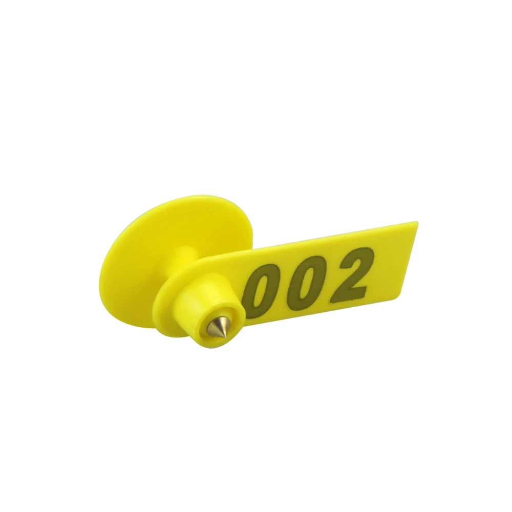 100 Sets Sheep Goat Ear Tag  Orange Yellow Green Plastic Sheep Ear Tag Animal Livestock