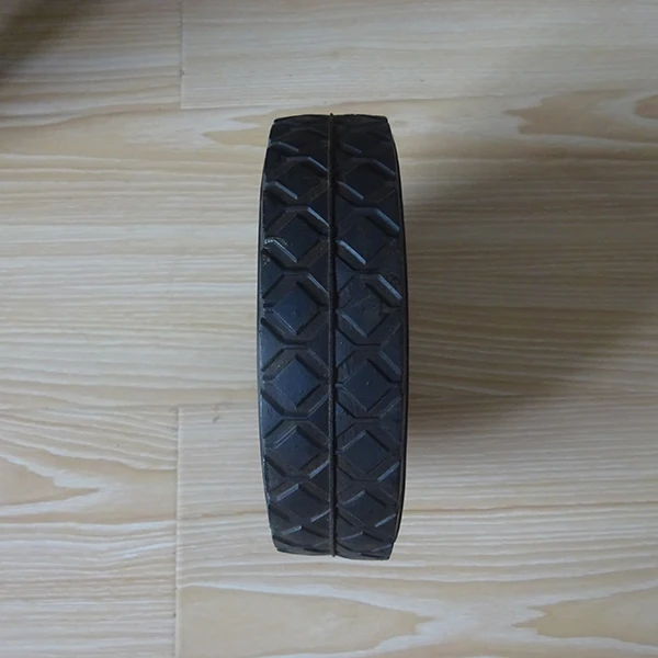 6 inch hand trolley solid rubber wheel