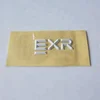 Easy to make down heat transfer white logo silicone label for clothing/garment/pant